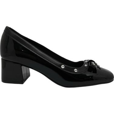 Imagem de Sapato Feminino Dia a Dia Passeio Trabalho Salto Casual Médio Detalhes Metalizados Moleca 5822.103