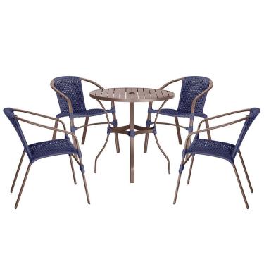 Imagem de 04 Cadeiras Floripa e Mesa Roma Trama 