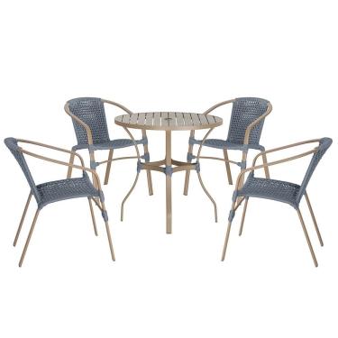 Imagem de 04 Cadeiras Floripa e Mesa Roma Trama 