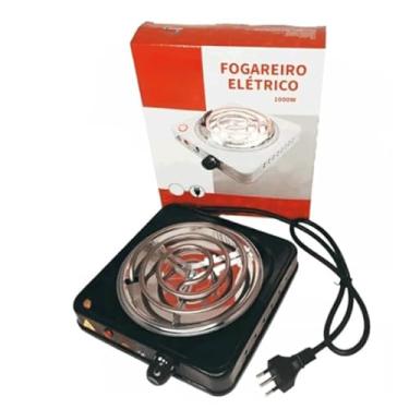Imagem de Fogão Fogareiro Elétrico 1000W Cooktop 1 Boca 4cores Qualquer Panela Portátil Casa Camping 110V 220V(Preto-220V)