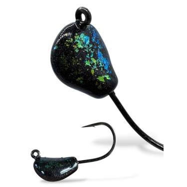 Imagem de Tautog Jig, Sheepshead Standup Style Jig, pacote com 2 a 5, tamanhos de 1/56.7 a 56.7 g, revestimento em pó premium e feito nos EUA (0,142 g, 2 unidades, Abyss)