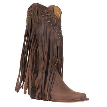 Imagem de Bota Feminina Franjas Café Texana Bico Fino Cow Way 35412