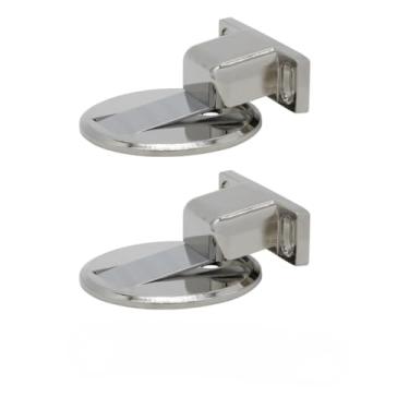 Imagem de Kit 4 Prendedor Trava de Porta Magnético Slim Cromado(2 PEÇAS)