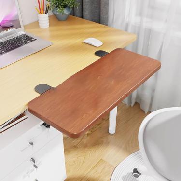 Imagem de Extender de mesa, bandeja de teclado dobrável, bandeja de teclado em mesa, plataforma de teclado, ergonomia, plataforma de apoio de braço de tabela, dobrável, prático, economizando espaço pa