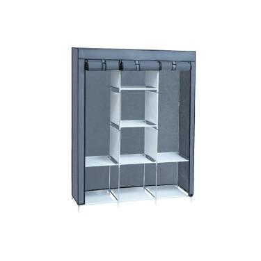 Imagem de Guarda Roupas Desmontável E Dobrável Armário Organizador - Jolitex MEK - Cinza