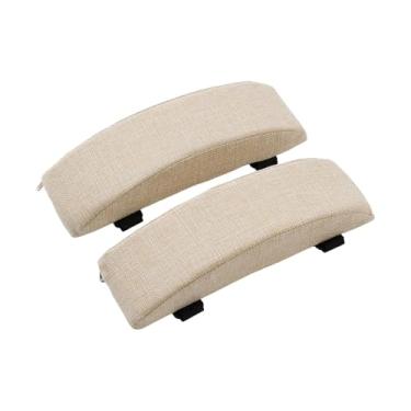Imagem de Esquirla Almofada para apoio de braço de cadeira de escritório, almofada para apoio de braço de cadeira de mesa, capa lavável, ergonômica espessa para, Bege