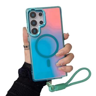 Imagem de Capa traseira luxuosa com gradiente magnético fosco a laser (para Galaxy A35/verde)