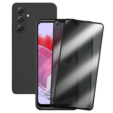 Imagem de Kit Proteção para Samsung Galaxy M34, Capa Anti Impacto e 2 Películas de Privacidade 3D, Preto
