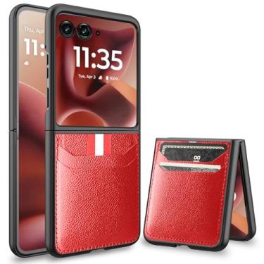 Imagem de NINKI Slot para cartão para Motorola Razr 60 Ultra 2025 carteira feminina, capa de couro para Motorola Razr Ultra2025 capa com carteira, proteção de tela de câmera à prova de choque para Moto Razr60