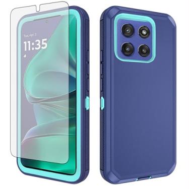 Imagem de Asuwish Capa de celular para Motorola Moto G Stylus 5G 2025 com protetor de tela de vidro temperado, híbrida, resistente, à prova de choque, rígida, à prova de quedas, acessórios resistentes de corpo