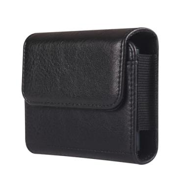 Imagem de Capa flip para celular coldre clipe de cinto couro PU bolsa suporte de cinto para Samsung Galaxy Z Flip 7/6 / 5/4 3 5G Motorola RAZR Ultra/RAZR+ 2025 Moto Razr+ 2023 Razr 60 50 40 5G (preto)