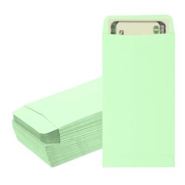 Imagem de PATIKIL Envelope para dinheiro, pacote com 100 envelopes de dinheiro de 16,5 cm x 8,9 cm, sacos para dinheiro, carta de desafio de economia de orçamento, para moedas de presente, cheques, bilhetes