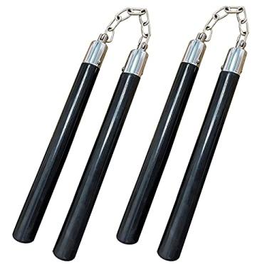 Imagem de MSGumiho Protetor de Espuma de Borracha Treinamento Nunchucks Nunchakus com Corrente de Aço 2 peças para Crianças e Iniciantes Praticidade e Treino (Laranja)