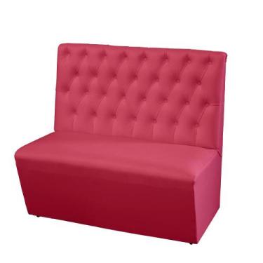 Imagem de Sofá Canto Alemão Ana Bela 2 lugares - Vermelho - Ecotec Decor