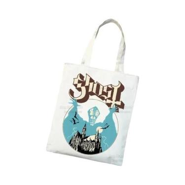 Imagem de Bolsa Tote de Lona Feminina Grande - Estilo Ghost Band Harajuku, Eu