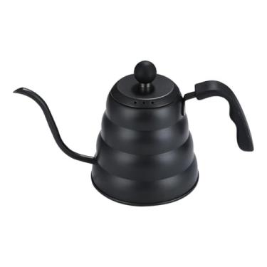 Imagem de Chaleira Bico de Ganso 1 Litro Aço Inox ou Preta Fosca – Para Café Coado, Hario V60, Chemex, Kalita, Coador de Pano, Cafeteira Manual e Chá Gourmet (Preto)