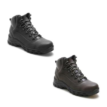 Imagem de Kit 2 Bota Adventure Masculina Com Carteira Trilha Tracking Confortavel Resistente (Café/Preto, BR, Adulto, Numérico, 40)