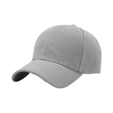 Imagem de Boné Snapback Ajustável Unissex - Estilo Hip Hop Streetwear, Cinza cla