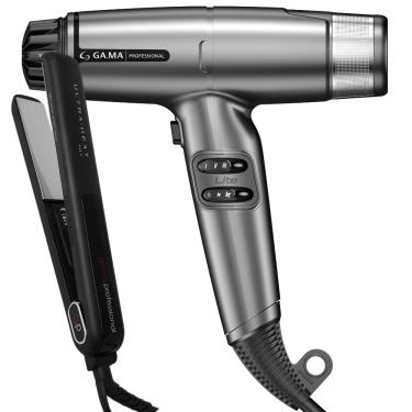 Imagem de Kit Secador iQ Lite Max Silver e Prancha Silk Chrome