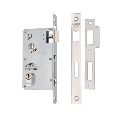 Imagem de Fechadura Externa Pado 55mm Cromada Máquina Reposição, Inox Polido