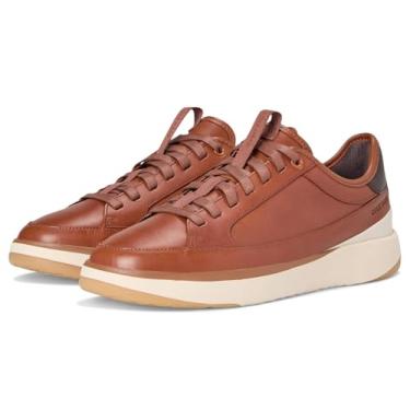 Imagem de Cole Haan Grandpro All Day Court Tênis masculino de couro, Bronzeado Brit/Chocolate escuro, 13 Wide