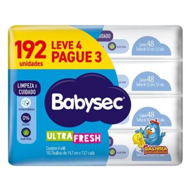 Imagem de Toalha Umedecida Babysec Ultrafresh - Galinha Pintadinha 192 Unidades,