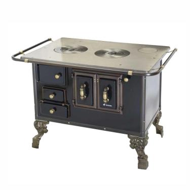 Imagem de Fogão a Lenha N° 03 Barroco Preto sem Tampa Saída Direita 3BDPR - Venâncio