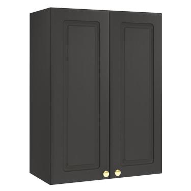 Imagem de Armário Aéreo Firenze 60cm 2 Portas Chumbo - Indékes Chumbo