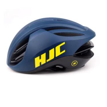 Imagem de Capacete de Ciclismo Bicicleta HJC Atara, Azul com amarelo