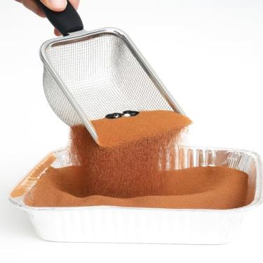 Imagem de Pazinha coletora de fezes Aço Inox para Gatos | Pá Higiênica De Areia Para Gatos,Peneira de Areia para Gatos e Substratos - Colheres de areia- Peneira para Animais