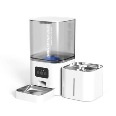 Imagem de DOEL Alimentador automático para gatos com fonte de água para gatos