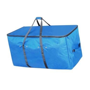 Imagem de kowaku Saco de feno, saco de armazenamento de fardos de feno grande com alças de transporte, recipiente de armazenamento premium à prova d'água para