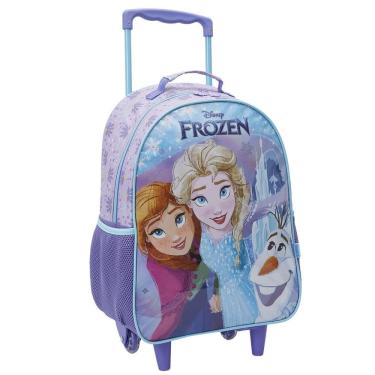 Imagem de Mochila Infantil Escolar Frozen Princesa Disney Mala Rodinha