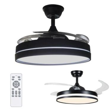 Imagem de Ventilador de Teto Grande Luz Led 3 em 1 Pa Retratil Ajustavel Control