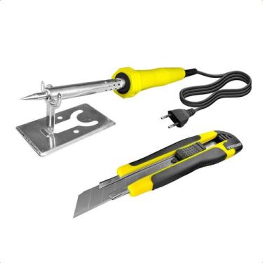Imagem de Ferro De Solda 30W 220V Profissional Com Estilete Largo 18mm - Startoo