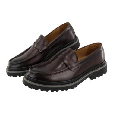 Imagem de Mocassim Masculino Loafer Premium Couro Solado Emborrachado Tratorado Detalhe Costura Manual Tamanho:39;Cor:Marrom;Gênero:Masculino;Departamento BS:Esporte