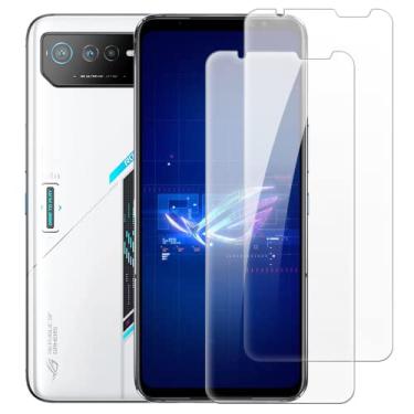 Imagem de (pacote com 2) para Asus ROG Phone 6 Proteção de vidro temperado para Asus ROG Phone 6 Pro 6 polegadas Película protetora de tela para smartphone (transparente)