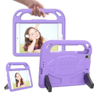 Imagem de YWYNI Capa para iPad Mini 5/4/3/2/1 para crianças, durável à prova de choque com alça protetora para Apple iPad Mini de 7,9 polegadas, 5ª, 4ª, 3ª, 2ª geração, roxo claro