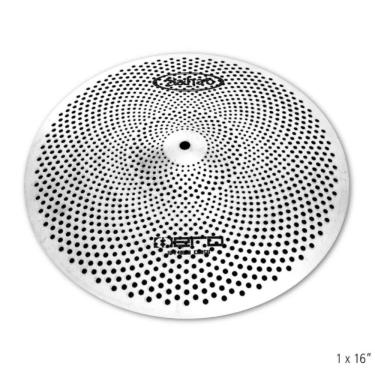 Imagem de Prato 16 Ataque Crash Silent Aço Escovado Hero Mute Turbo