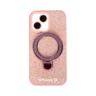 Imagem de Case Capa Capinha Party Com Suporte Para iPhone Brilhante Preto para iPhone (Rosa, iPhone 13)