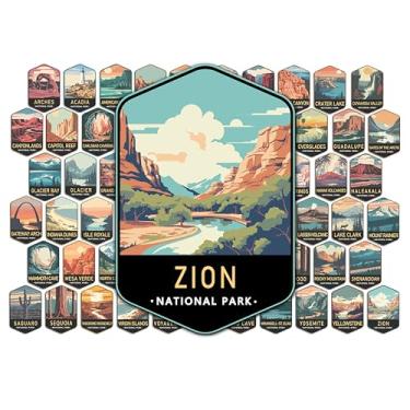 Imagem de National Parks Wall Art, 12x8, Zion, All 63 National ParkS Posters Prints Wall Art Decor