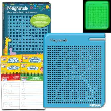 Imagem de Playskool Magnatab and Dry Erase Board Learning Tools - Bundle with Magnatab Learning and Sensory Drawing Tool Plus Early Education Skills Workbooks | Early Education Activities