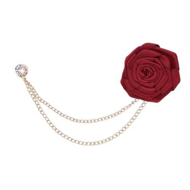 Imagem de Broche de lapela flor decoração de casamento noivo floral rosa broche terno camisa smoking broches corsage colarinho pinos acessório para negócios, Small, Metal, Sem Pedra Preciosa