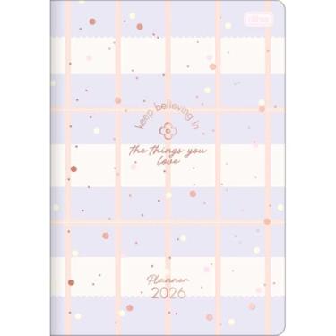 Imagem de Tilibra - Planner Grampeado 17,8 x 25,4 cm Soho 90 G 2026 - Fundo Quadriculado Lilás
