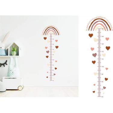 Imagem de Adesivo de Parede Régua de Crescimento Arco Iris Boho - Colakoala Ades