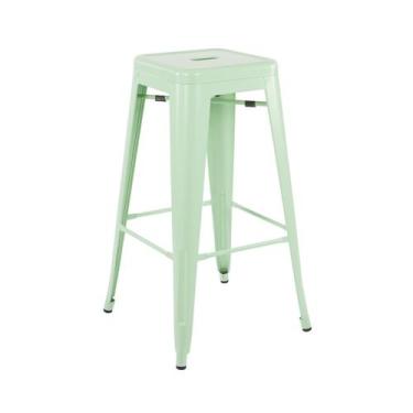 Imagem de Banqueta Tolix Alta - Cor Verde Pistache - shopshop