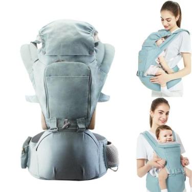 Imagem de Bolsa Canguru Ergonômico Para Bebê 12 Posições 3 Em 1 Azul Até 20Kg Tr