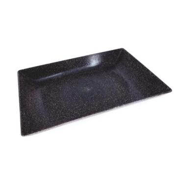 Imagem de Travessa Petisqueira Retangular Média Marrom Imbuia Plástico - EVO