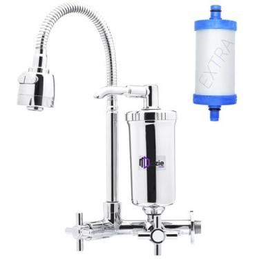 Imagem de Torneira Com Filtro Cozinha Parede Gourmet + 1 Refil Extra - Dazie Met