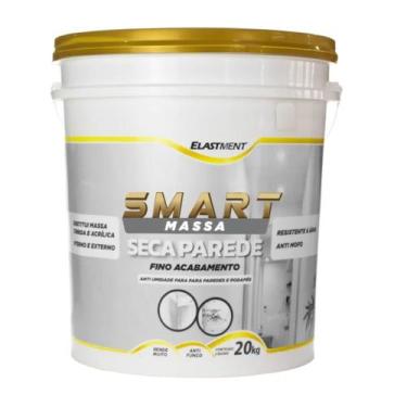 Imagem de Massa Fina Seca Parede Elastment Branco - Smart, 20 Kg